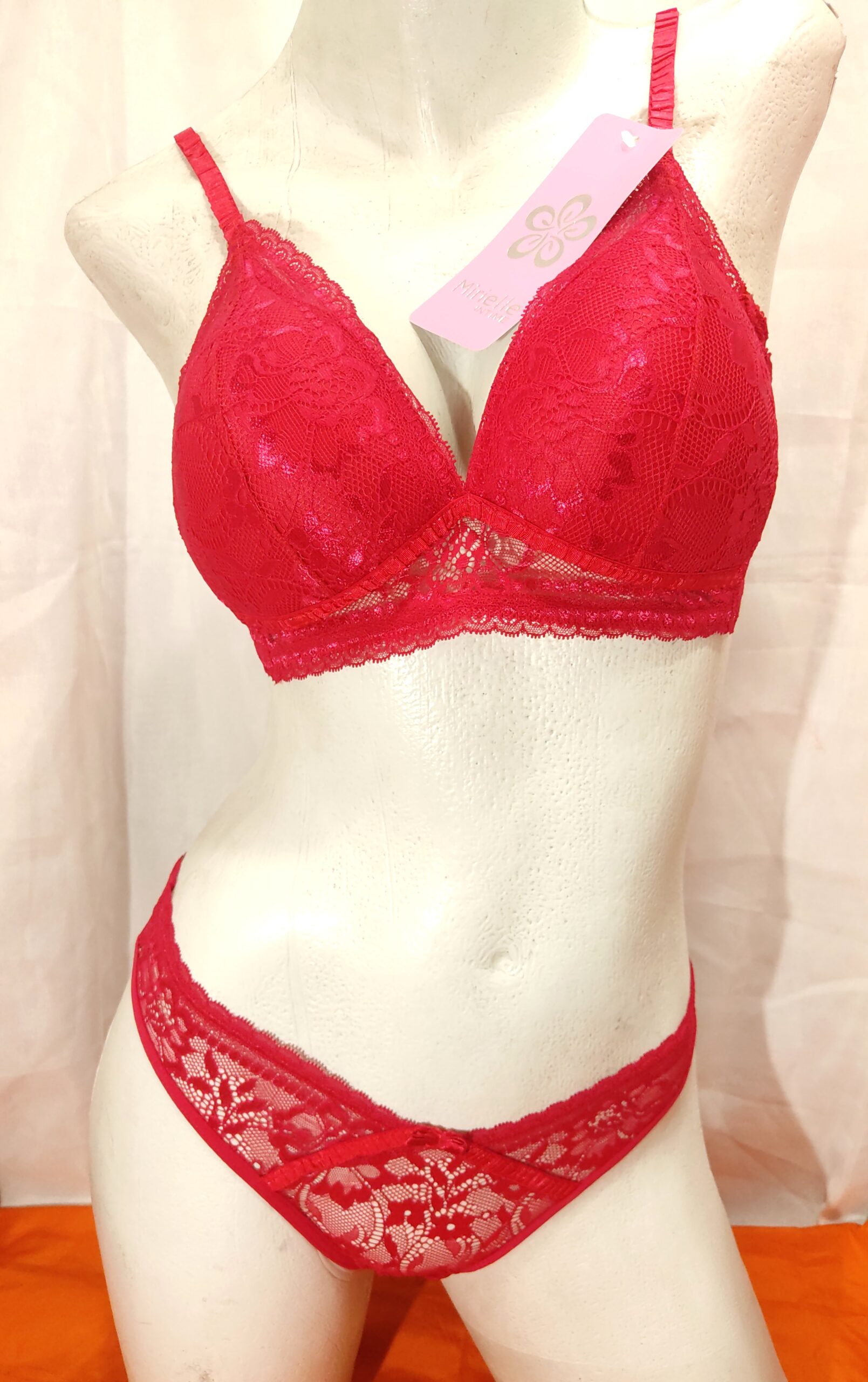 Conjunto Brassier y Cachetero Rojo